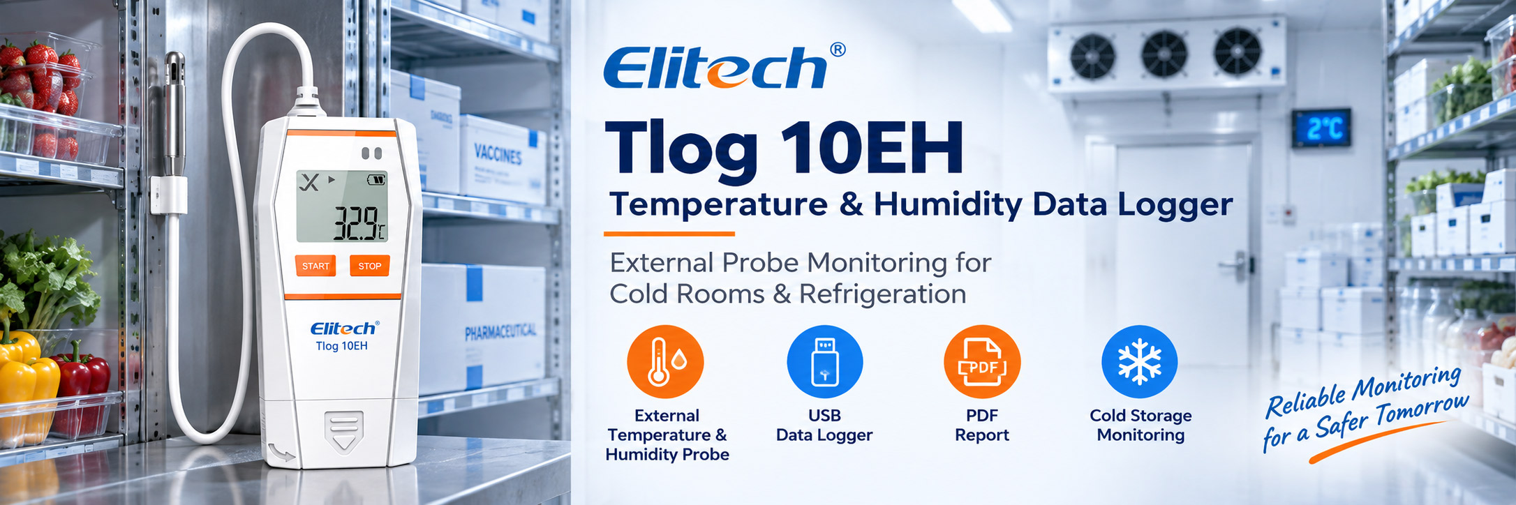 Elitech Tlog 10EH temperature and humidity data logger