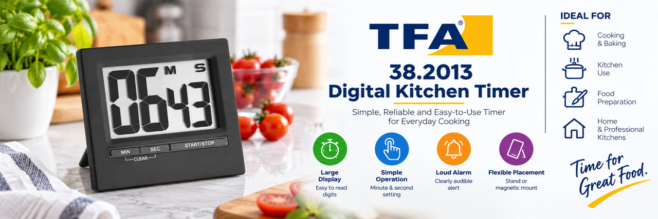 TFA 38.2013 digital kitchen timer - banner