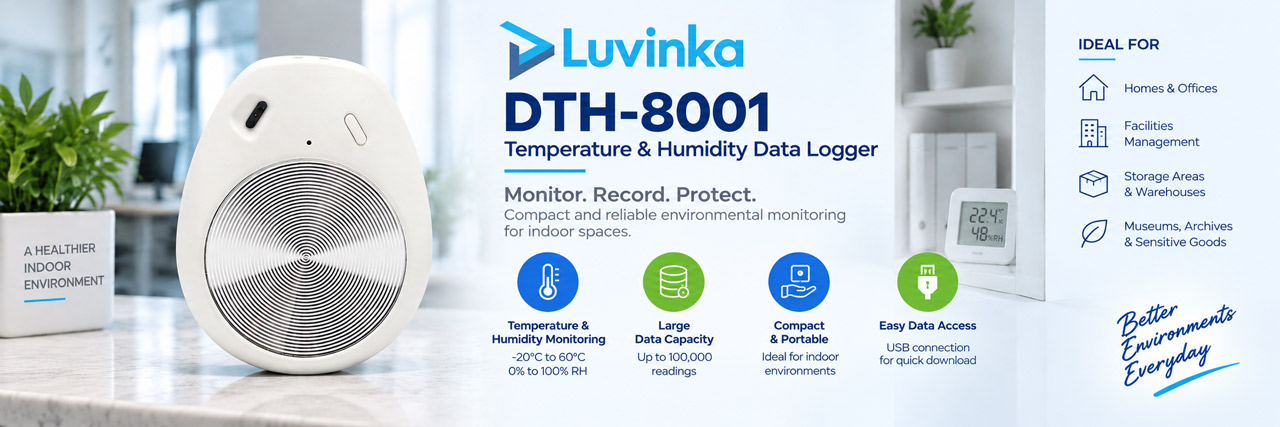 Luvinka DTH8001 temperature and humidity data logger