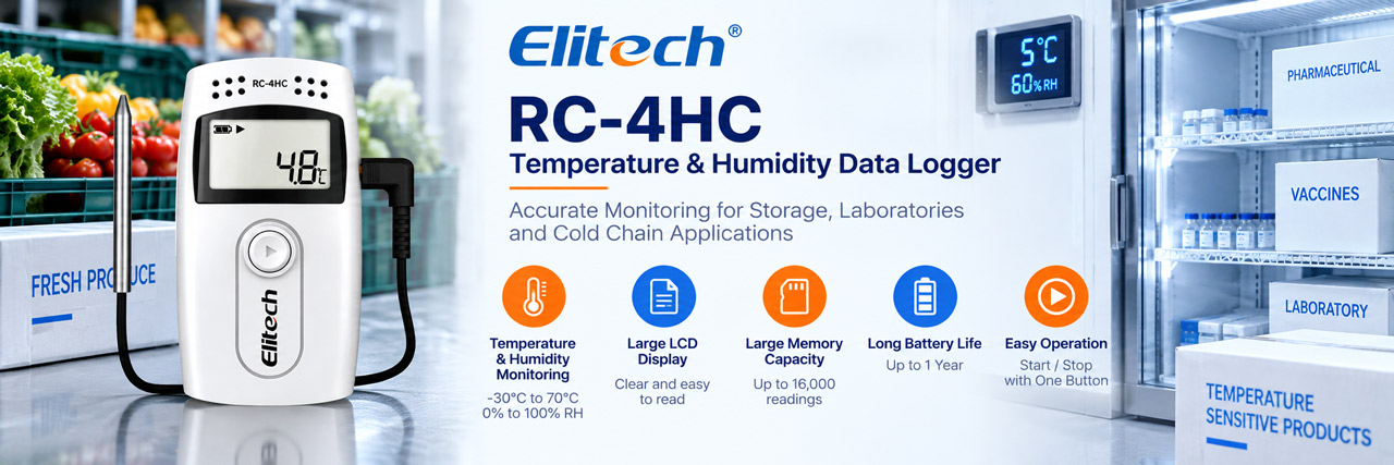 Elitech RC-4HC temperature and humidity data logger