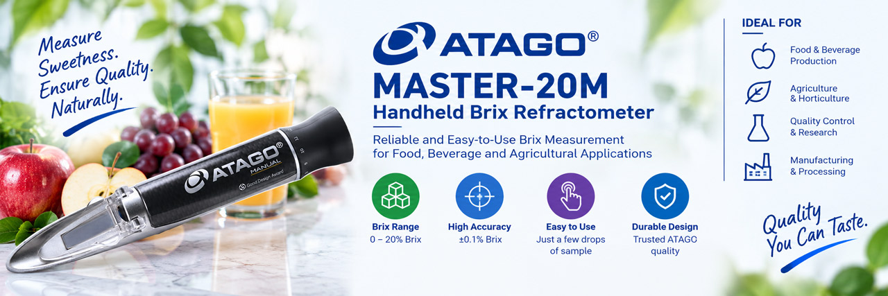 Atago Master-20M handheld brix refractometer - banner