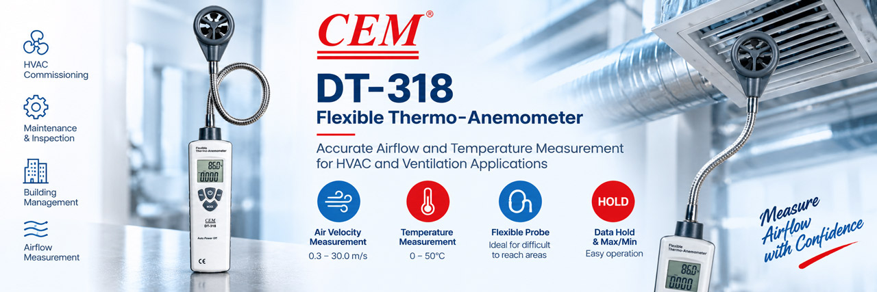 CEM DT-318 thermo anemometer